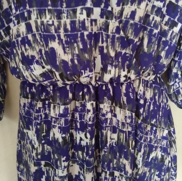 Lush Kendal Print Surplice Faux Wrap Dress Size Women's Small - Picture 4 of 8